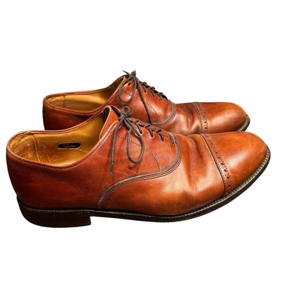 Allen Edmonds Byron Brown Leather Cap Toe Oxford Dress Shoes Men Size 10  E